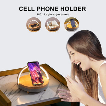 Modern Wireless Charger Lamp With Bluetooth Speaker